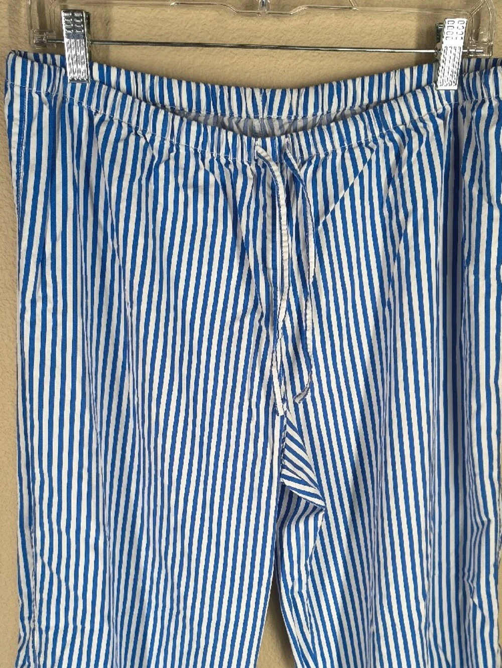 Lauren Ralph Lauren Blue and White Striped Pajama Set Size Large
